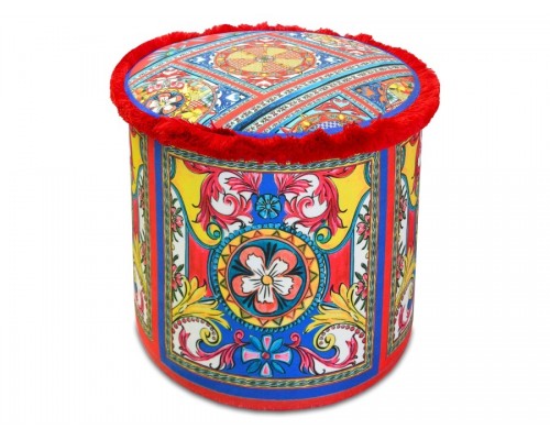 Baci Milano - Sole Mio - Pouf in velluto - ø 45 cm, h 45 cm